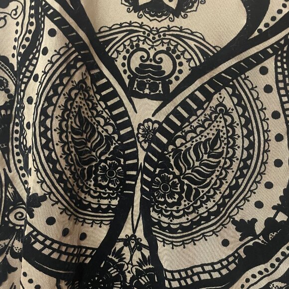 Kate Hewko Black Velvet Flocked Sheer Shirt – M - Picture 2 of 3